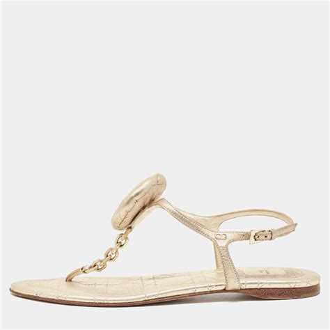 dior gold sandals|dior beachwear sandals.